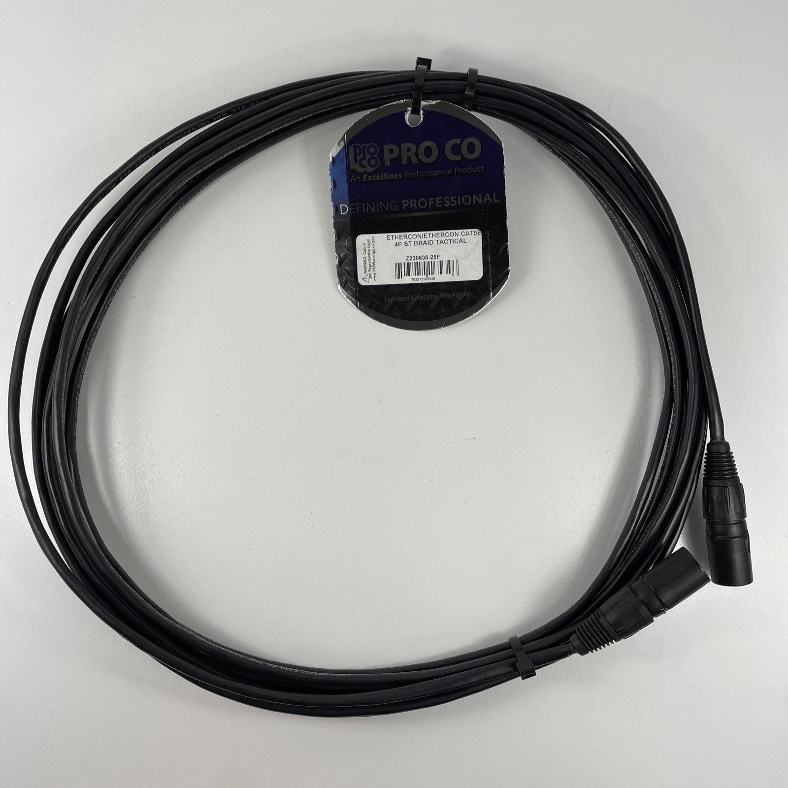 Pro Co Ethercon/Ethercon CAT5E 4P Shielded 25 ft.