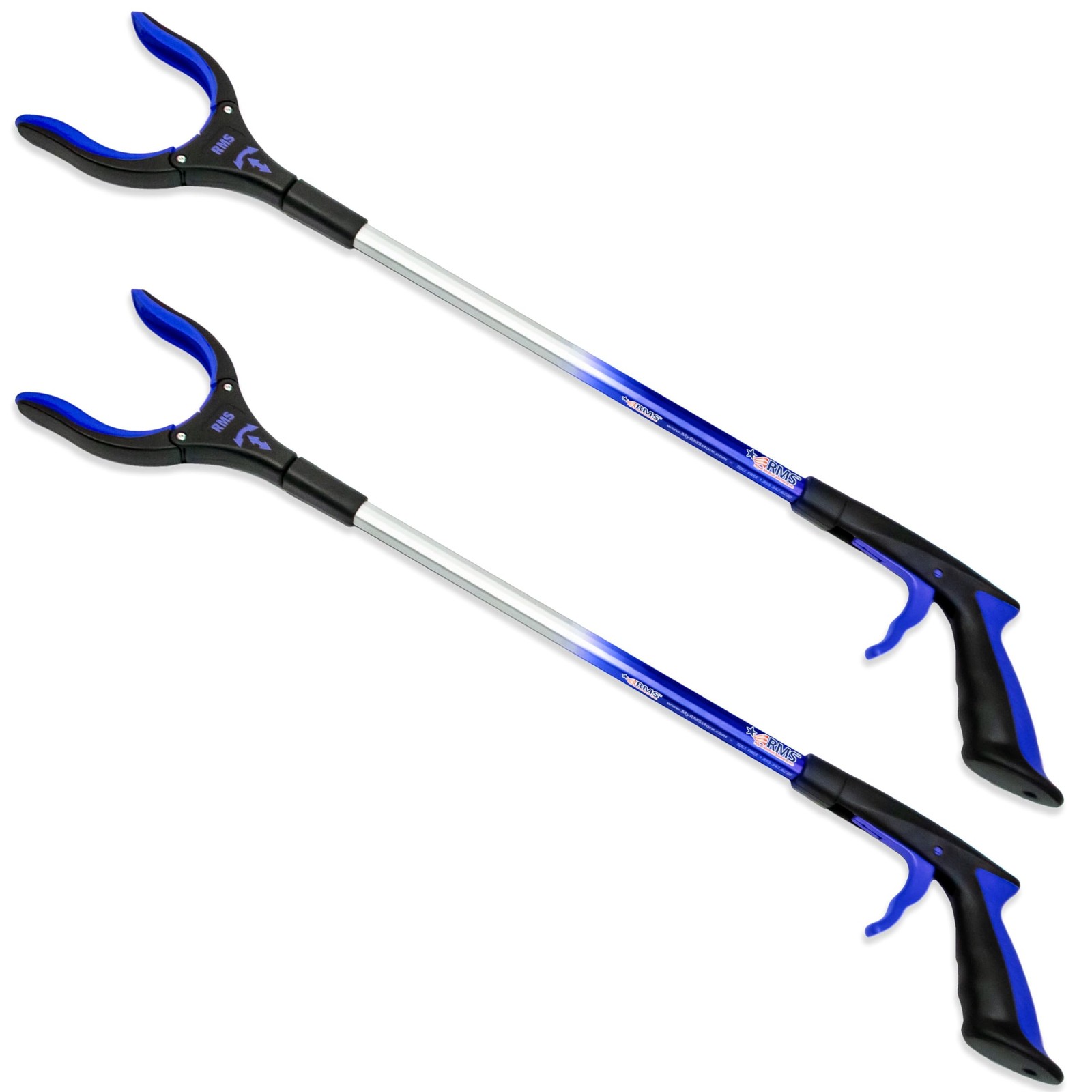 2PC Soft Grip Reach Grabber Ergonomic with Rotator Jaw