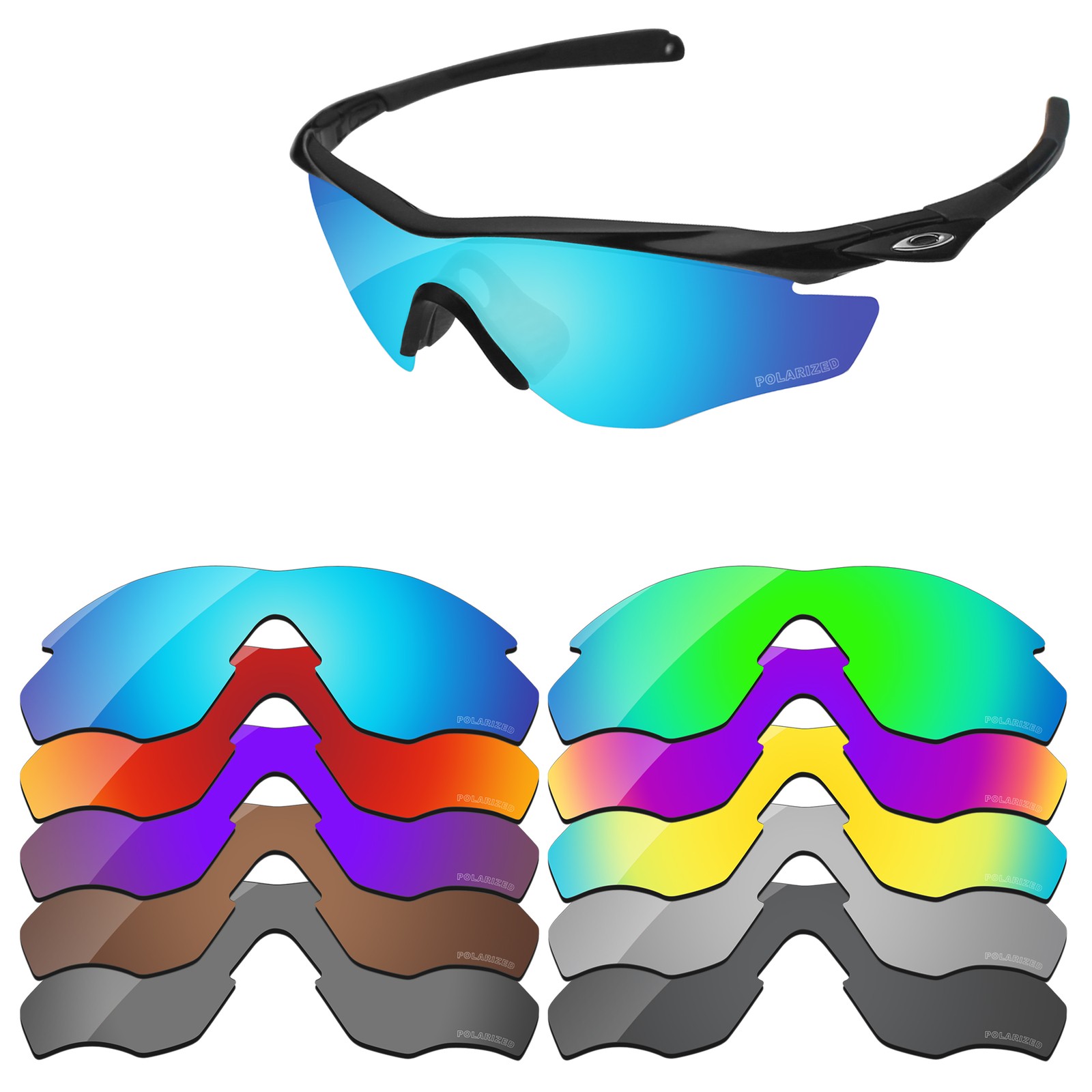 Lenslog Polarized Replacement Lenses For-Oakley M2 Frame 009212 Multi-Opt