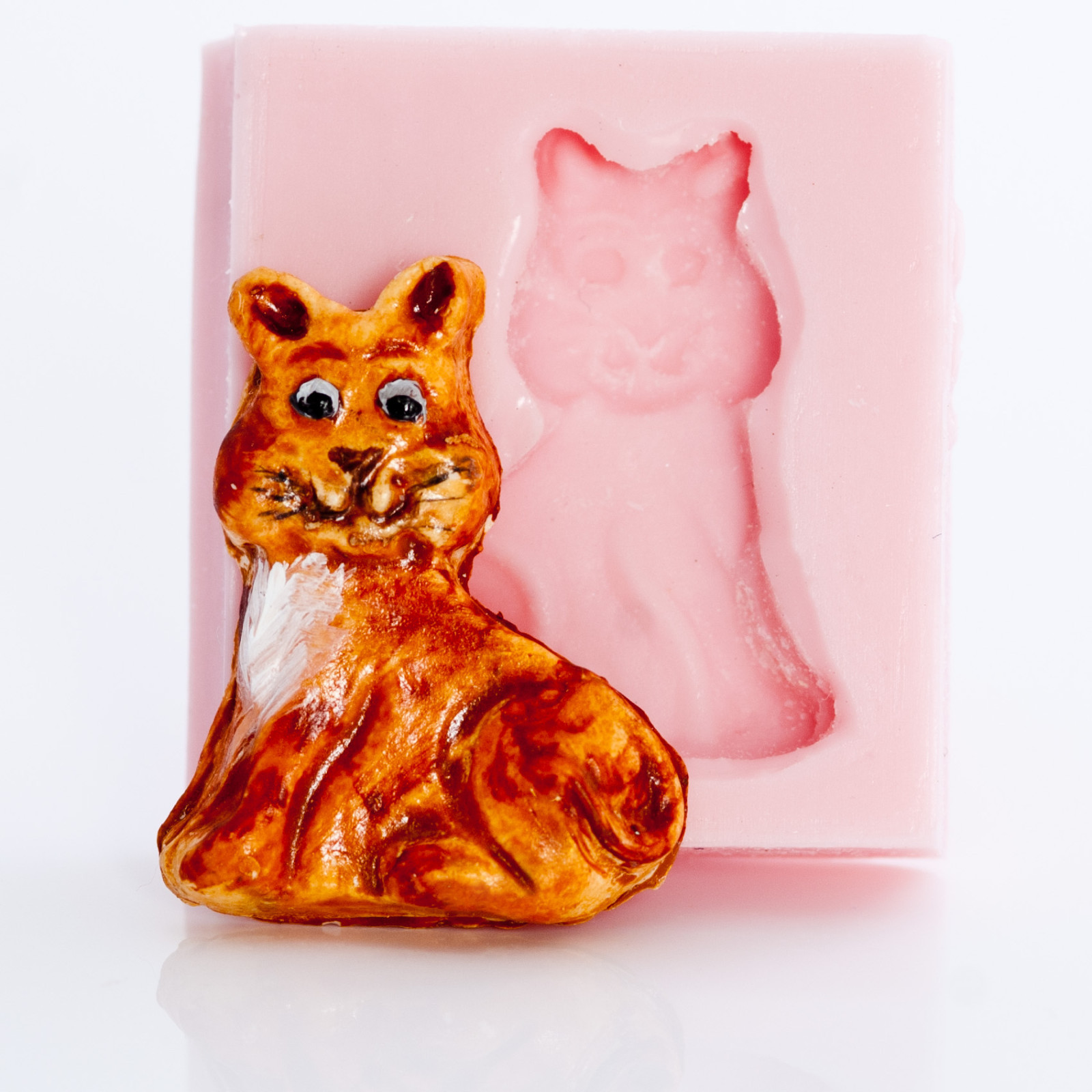 Cat Silicone Mold Candy Mold Craft Mold Resin Mold Clay Mold Gumpaste Mold (810)