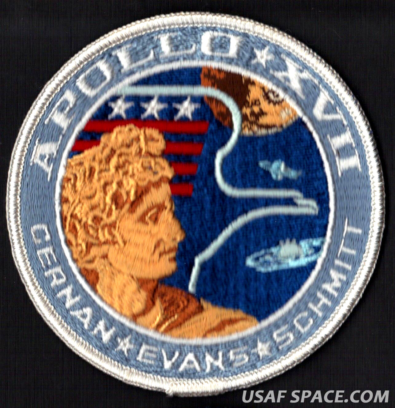 APOLLO 17 LION BROTHERS VINTAGE ORIGINAL NASA Hallmarked CLOTH BACK SPACE PATCH