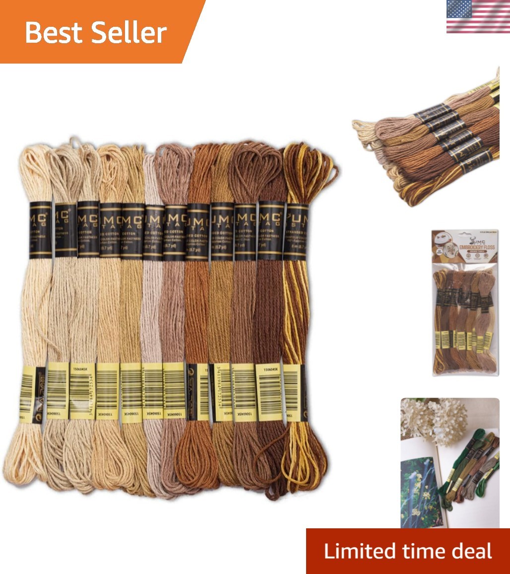 12 Pieces |  Embroidery Thread | 100% Egyptian Cotton  Skeins | Cross Stitch ...