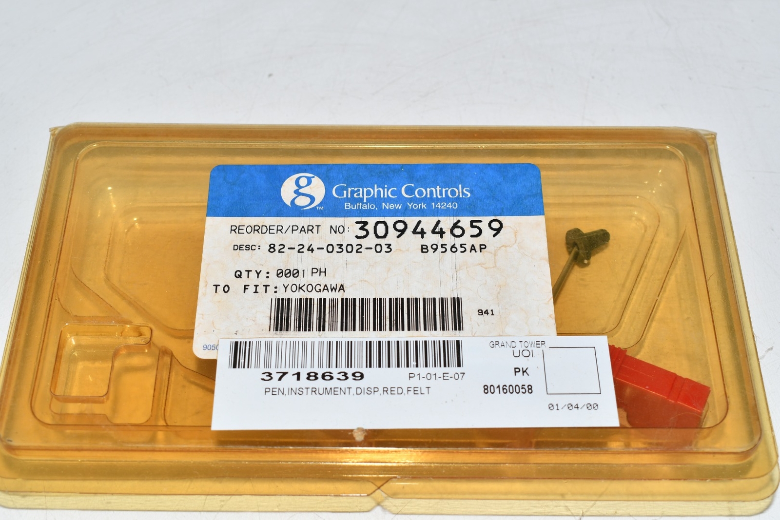NEW GRAPHIC CONTROLS 30944659 RED MARKER 82-24-0302-03 3/Pack