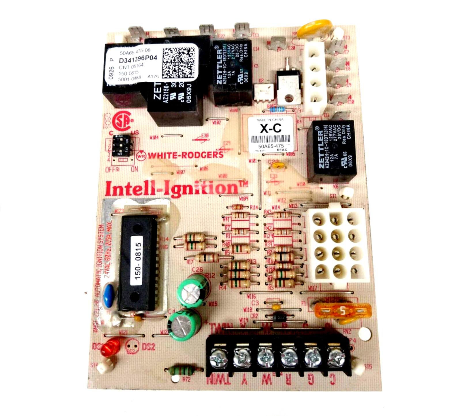 50a65-475 White Rodgers D341396P04 Furnace Control Circuit Board 50A65475