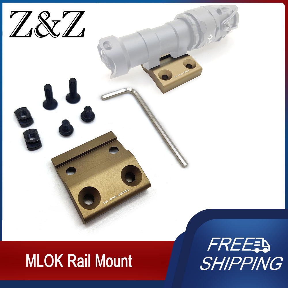Airsoft Offset Flashlights Mount For M300 M600 Weapon Lights Mlok Keymod Part