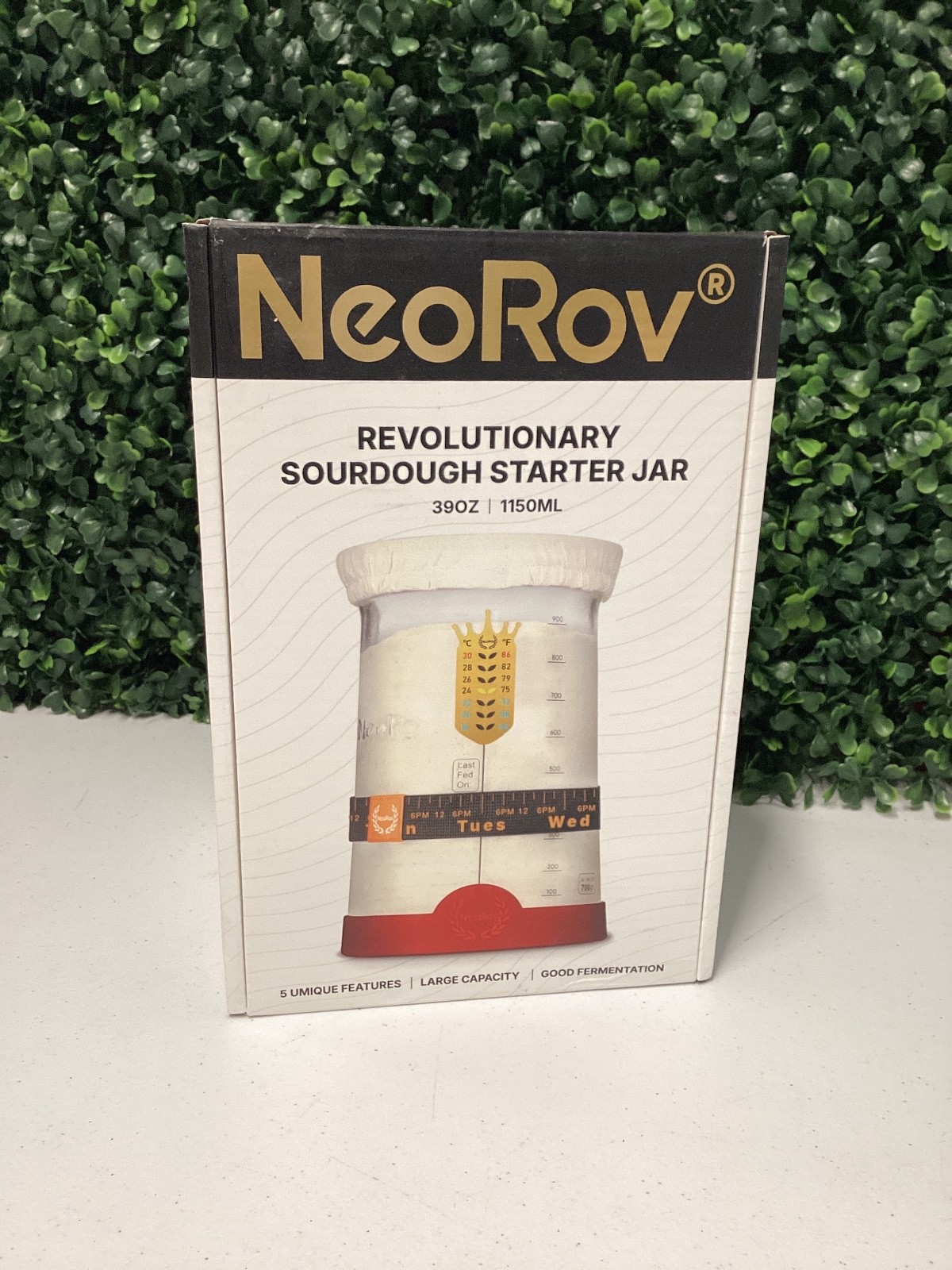NeoRov Revolutionary Sourdough Starter Jar 39oz Set