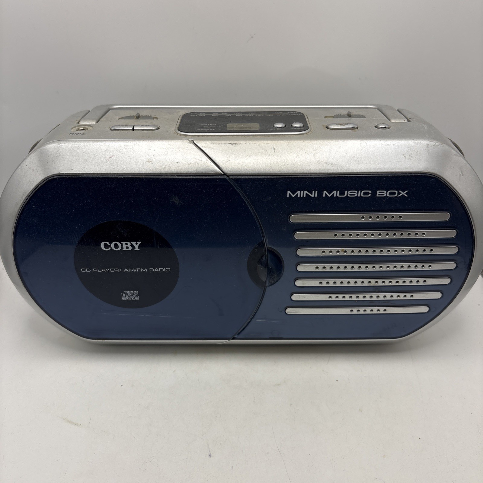VINTAGE Coby CX-CD232 Portable Mini CD Player with AM/FM Radio TESTED WORKS VNTG