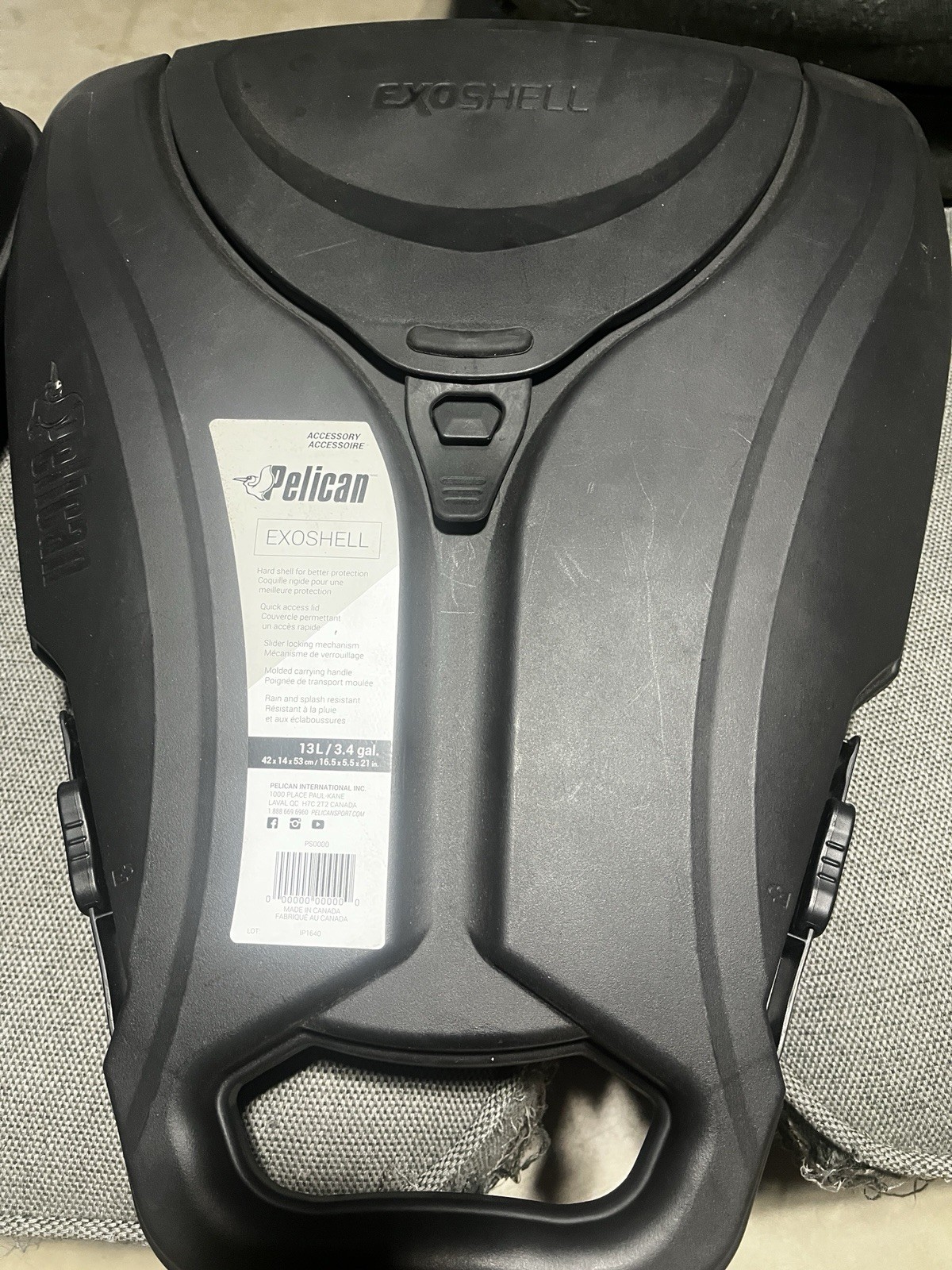 Pelican Exoshell IP1640 Luggage Carrier Kayak Storage Hard Case 13L/3.4G
