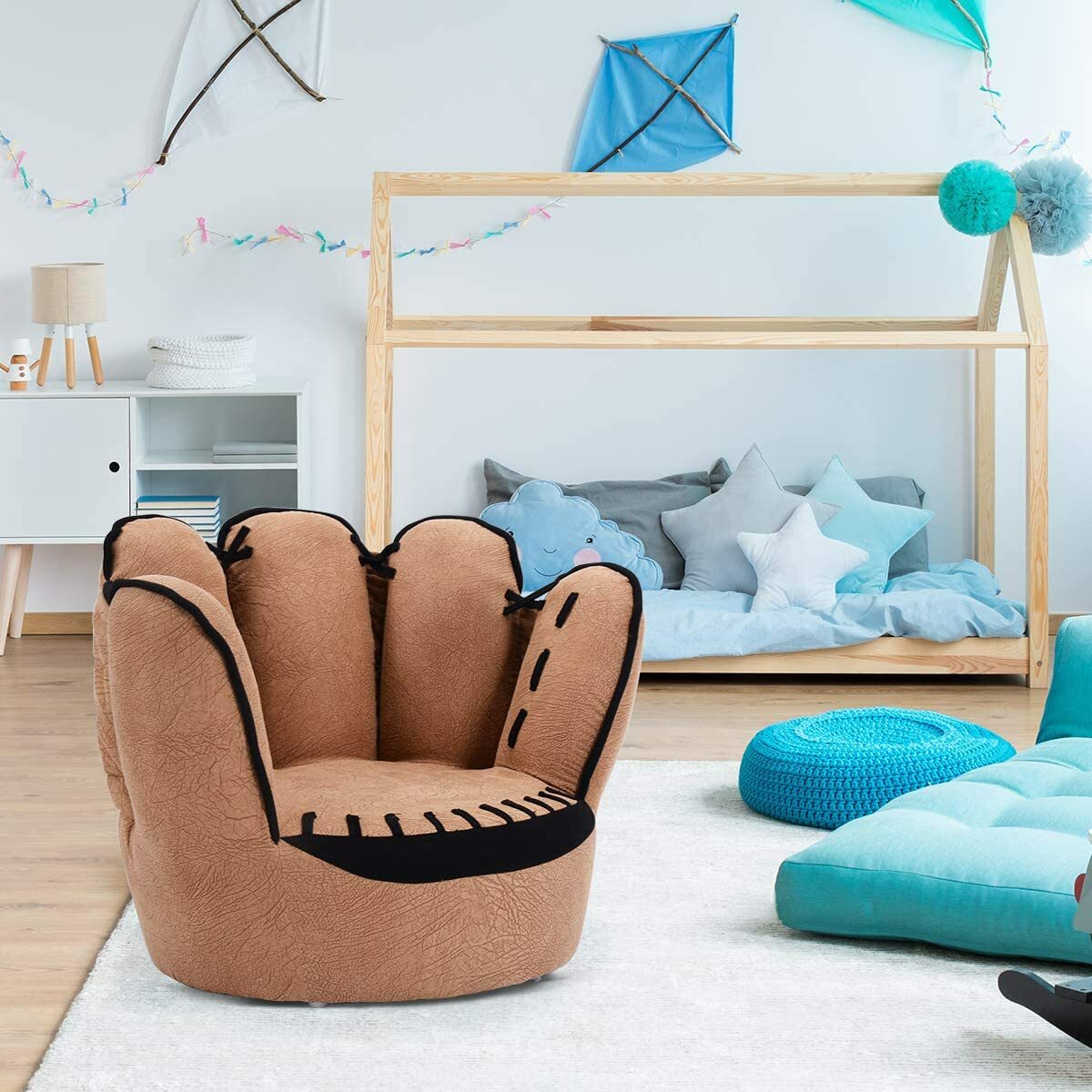 Children Sofa Kids Baseball Glove Chair Living Room Furniture Home Comfort Seat