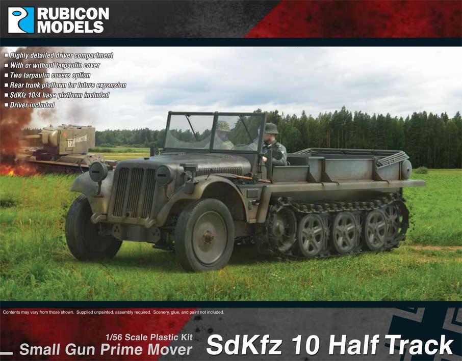 Rubicon Models 280108 - German SdKfz 10 Half Track Small Gun Mover - Bolt Action