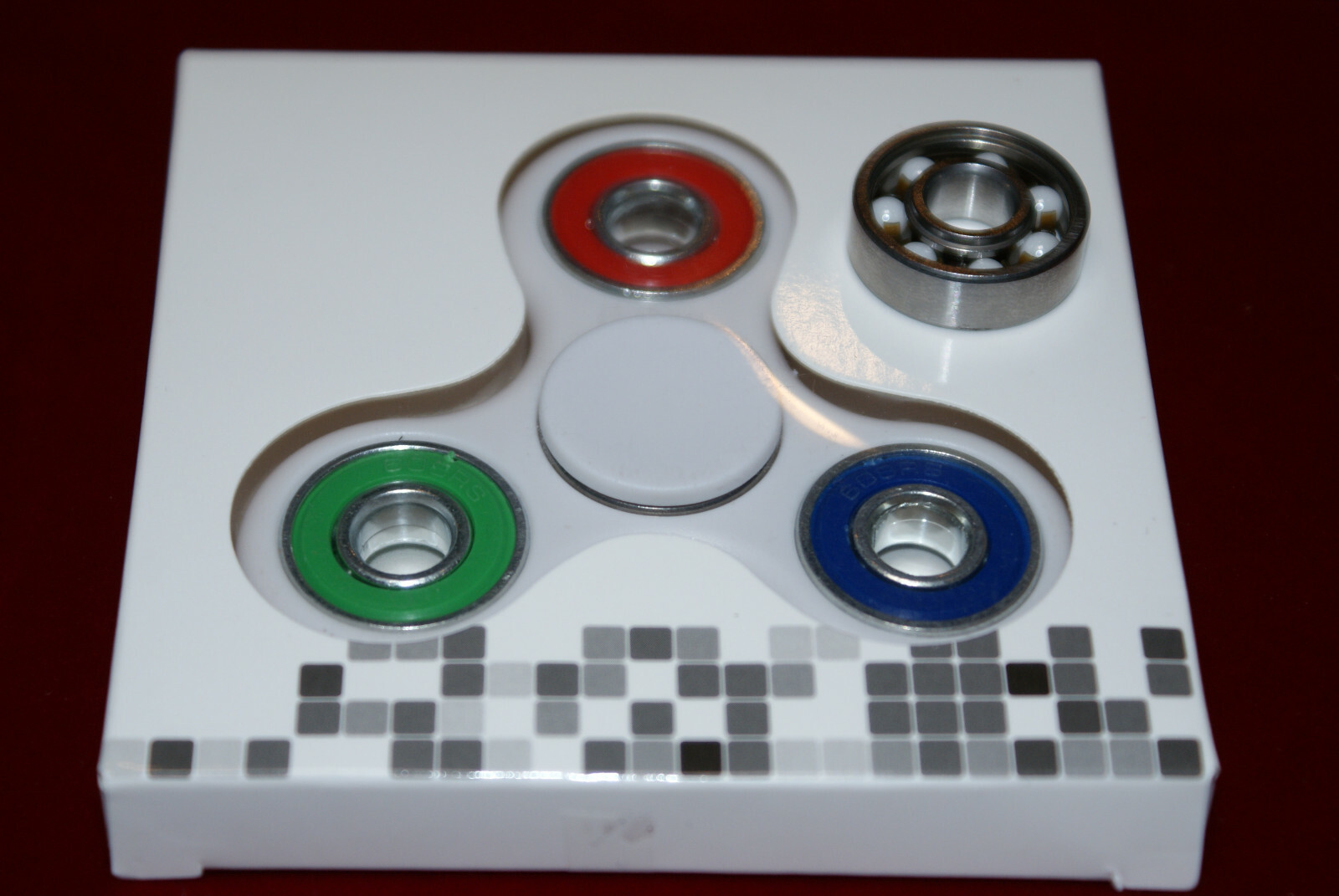 NEW Fidget Spinner With Super Fast Ceramic Bearing upgrade White Multi Color USA