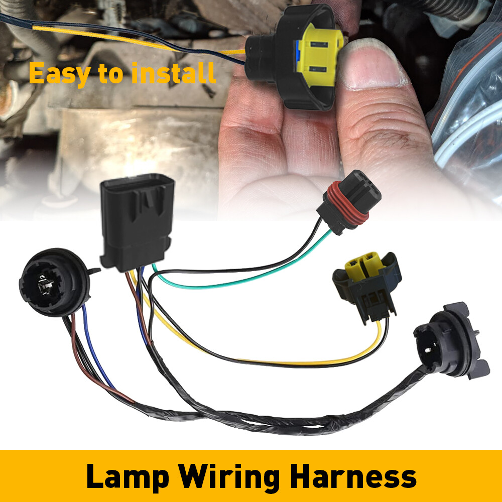 Front Headlamp Wiring Harness for 2007-2014 Chevy Silverado 1500 2500 HD 3500 HD