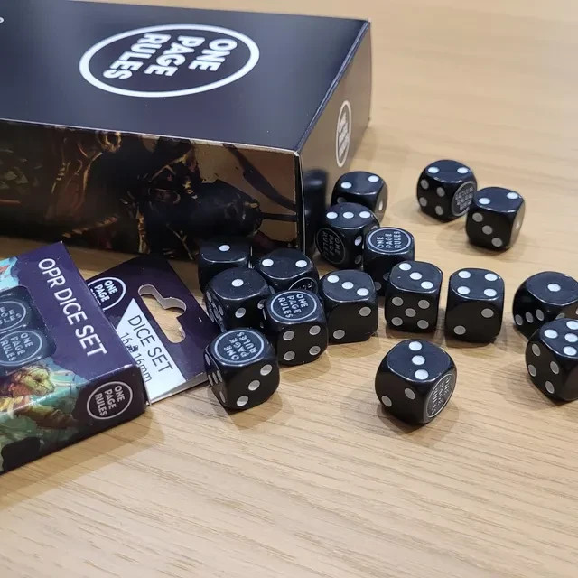 ONE PAGE RULES 16mm Dice Set 20-Pack OPR Grimdark Future MINT NEW