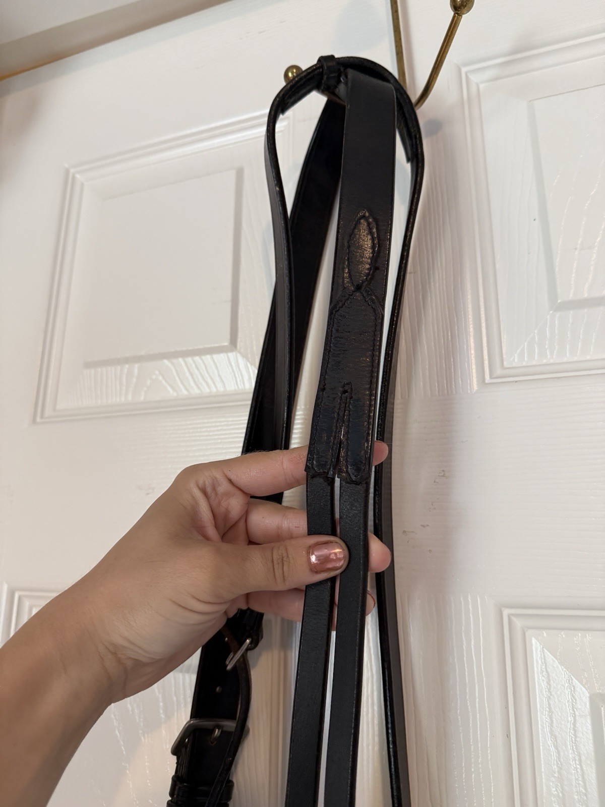 Leather German Martingale Full Size Black Leather
