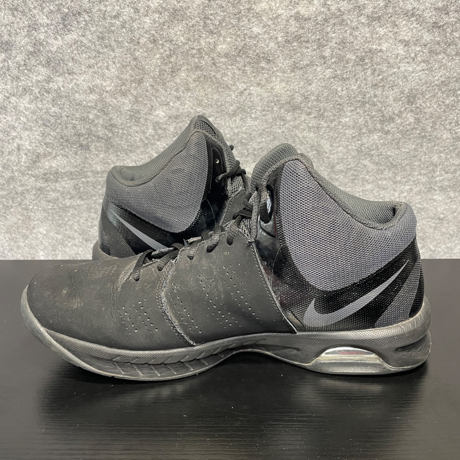 Nike Air Basketball Shoes Mens 13 Black High Top Sneakers - Visi Pro 6