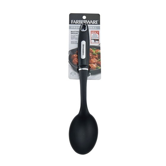 (2 pack) Professional Nylon Basting Spoon in Black
