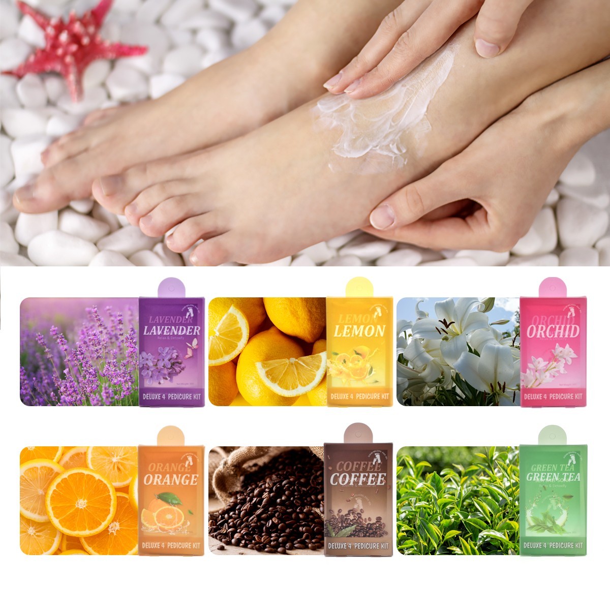 4 Step Complete Spa Quality Pedicure Packs - Lemon