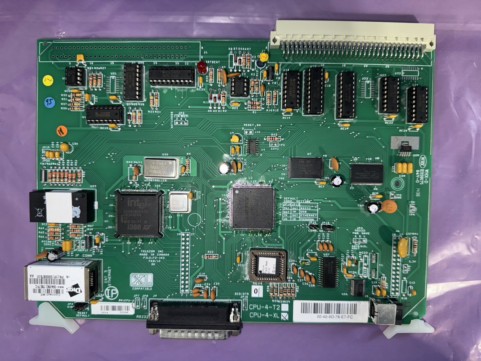 Telecor CPU-4 Card for ITR CPU-4-XL Board -Flashing Red Light - Read Description