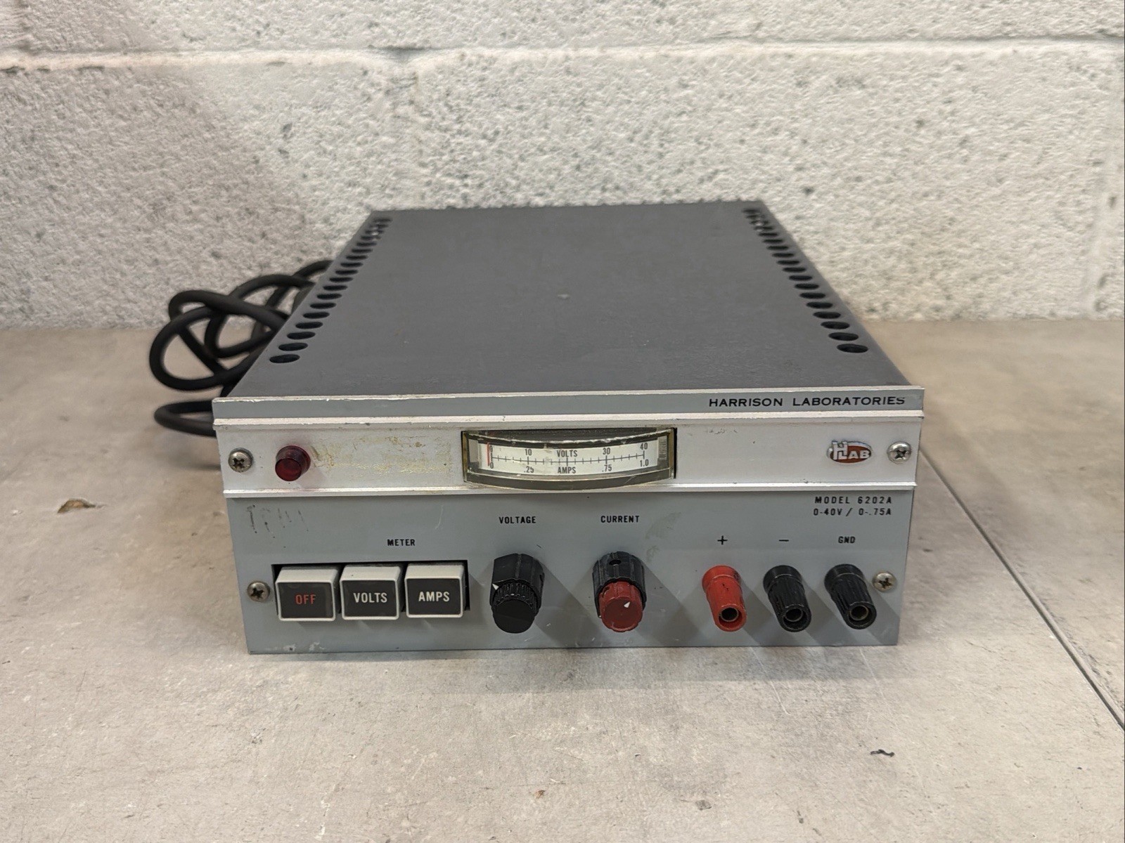 Harrison Laboratories 6202A DC Power Supply 0-40V 0.75A