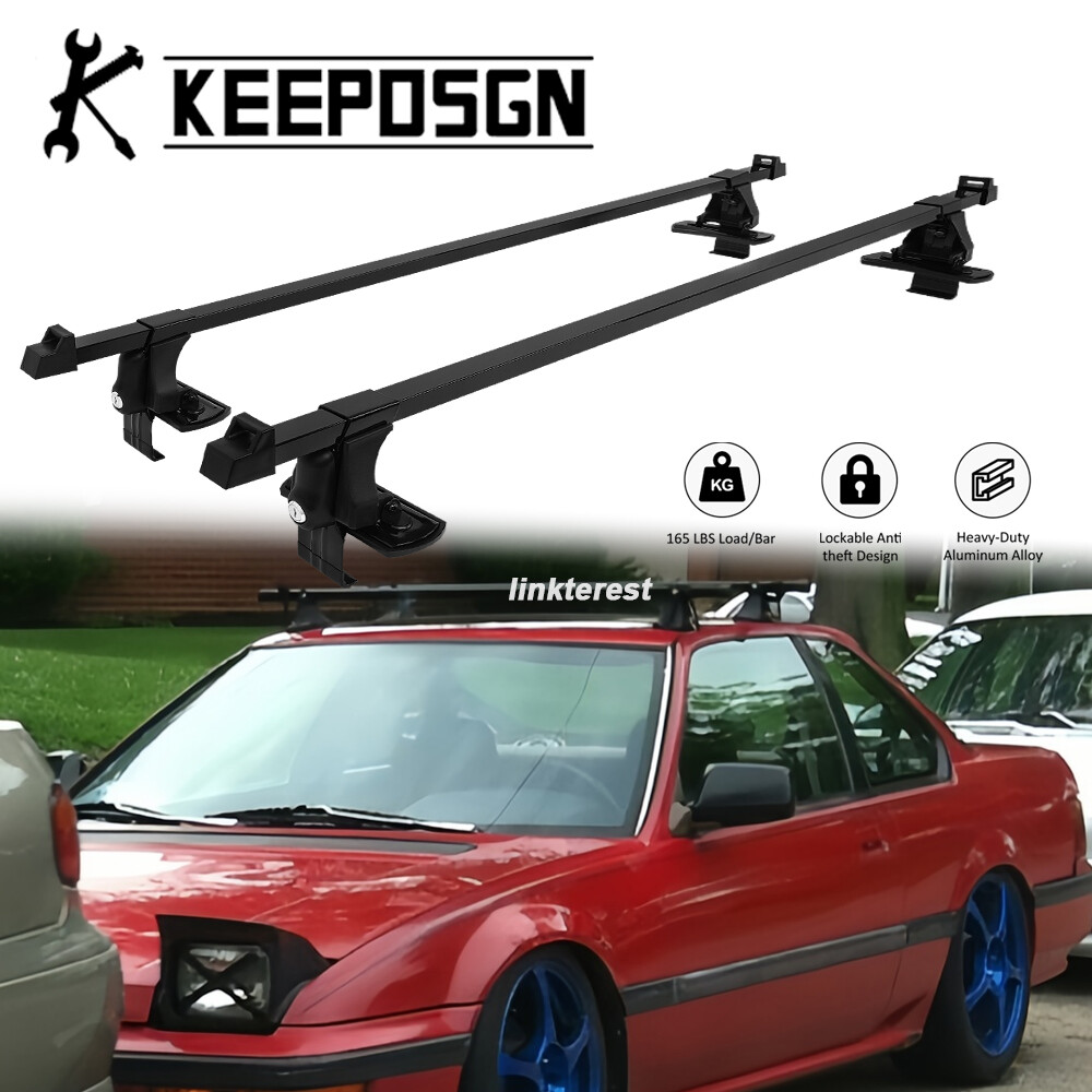 for Honda Prelude Car Top Roof Rack Cross Bars Cargo Carriers Luggage Lock Black