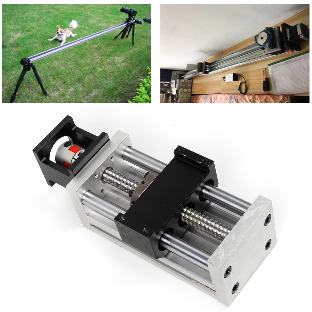 100mm Stroke Ball Screw Rail Slide Linear Guide Stage Manual Table CNC Linear US