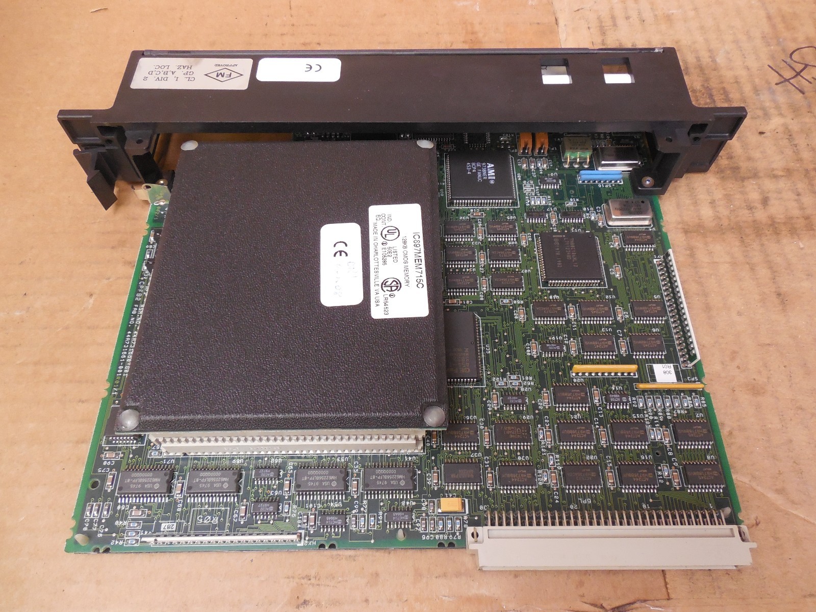 GE Fanuc CPU Module CPU771 IC697CPU771V 128KB CMOS Memory IC697MEM715C Used