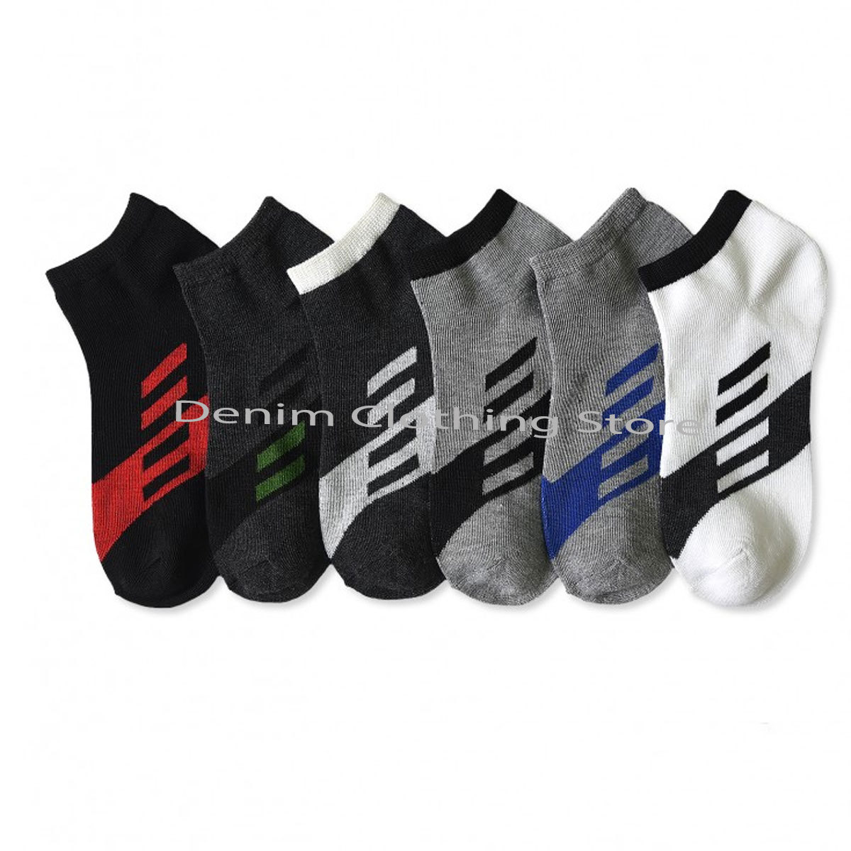 12 Pairs Men's Mixed Assorted Designs Color Ankle Low Cut Soft Stretchy Socks