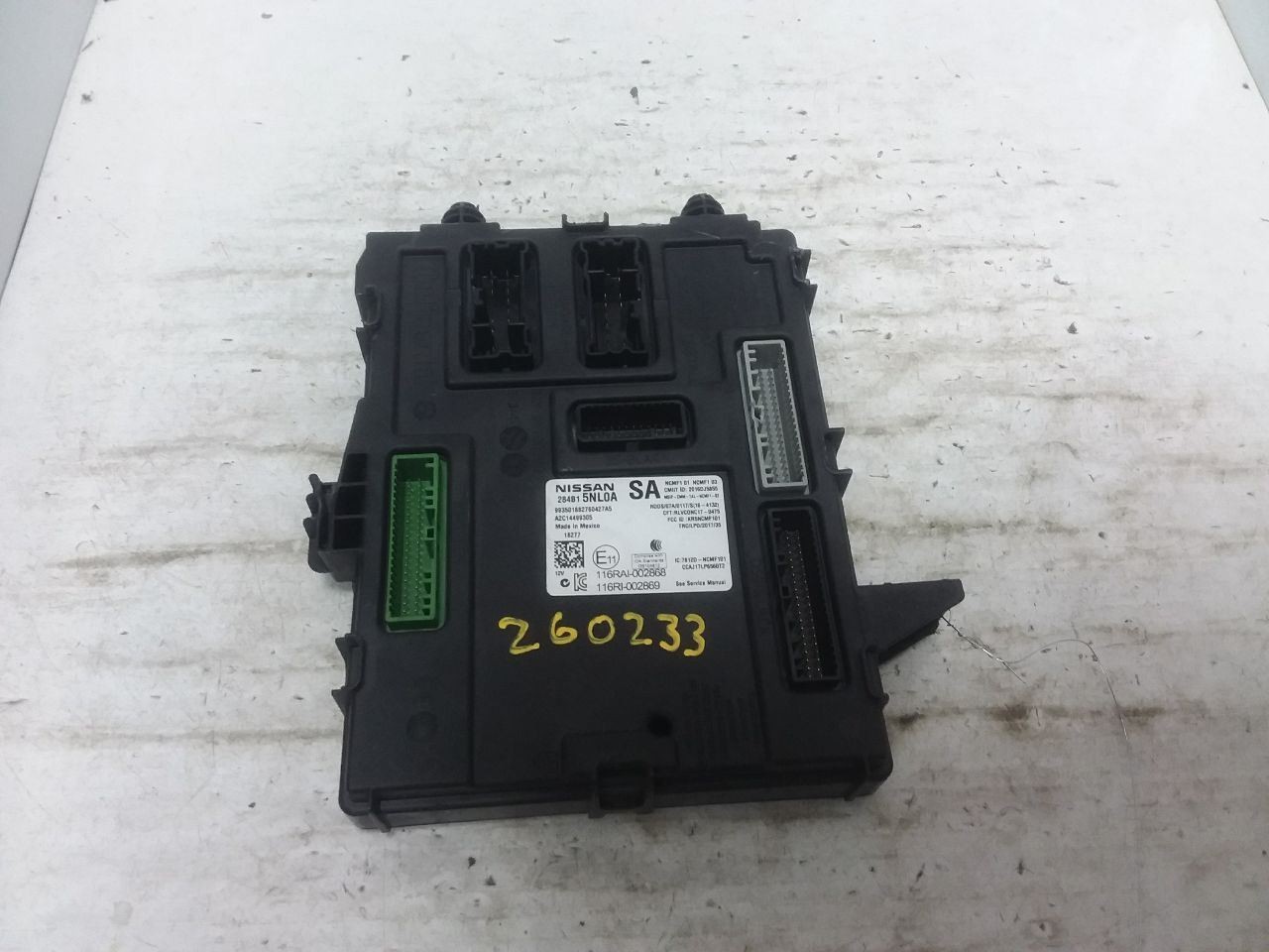 Body Control Module BCM Right Hand Dash Fits 19-21 INFINITI QX50 284B15NL0A