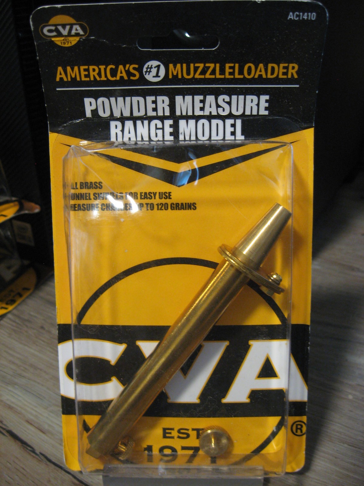 CVA Muzzleloader Range Model Brass Powder Measure Up to 120 Grains - AC1410