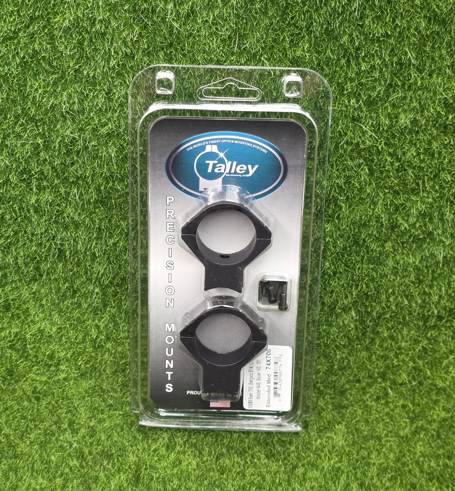 Talley 1-Piece Medium Base & Extension Ring Set Rem 700 30mm Black - 74X700