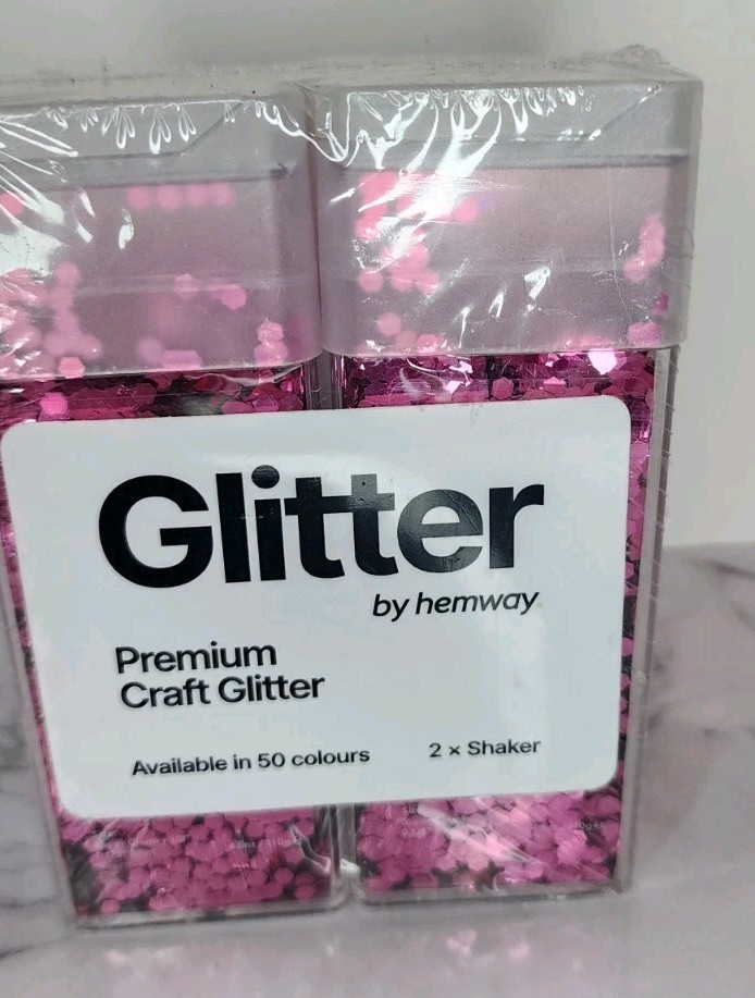 Rose pink Super Chunky Craft Glitter Shaker 110g Hemway tumler Art 2pcs 1/8" 3MM