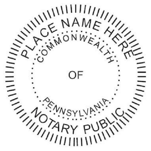 State of Pennsylvania| Custom Round Self-Inking Notary Public Stamp Ideal 400R