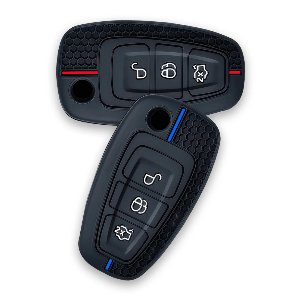 3 Button Silicone Key Fob Cover Ranger Focus Mondeo Transit C-Max Case
