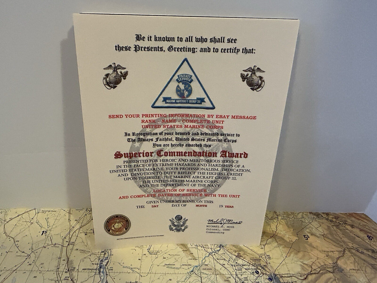 U.S.M.C. / MARINE AIRCRAFT GROUP 32 - SUPERIOR COMMENDATION AWARD