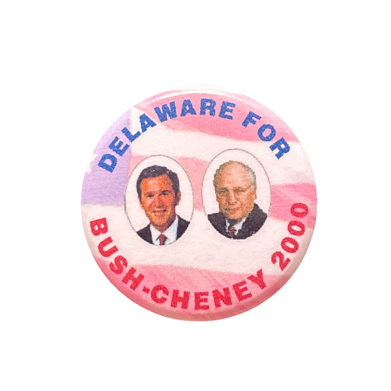 2000 George W. Bush for President Delaware Pin 50 State 1.75" Button Cheney