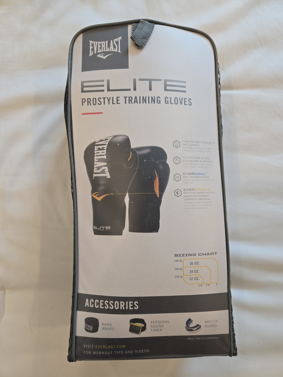 Everlast Elite Prostyle Training Gloves Evershield Technology 16oz New In Pack
