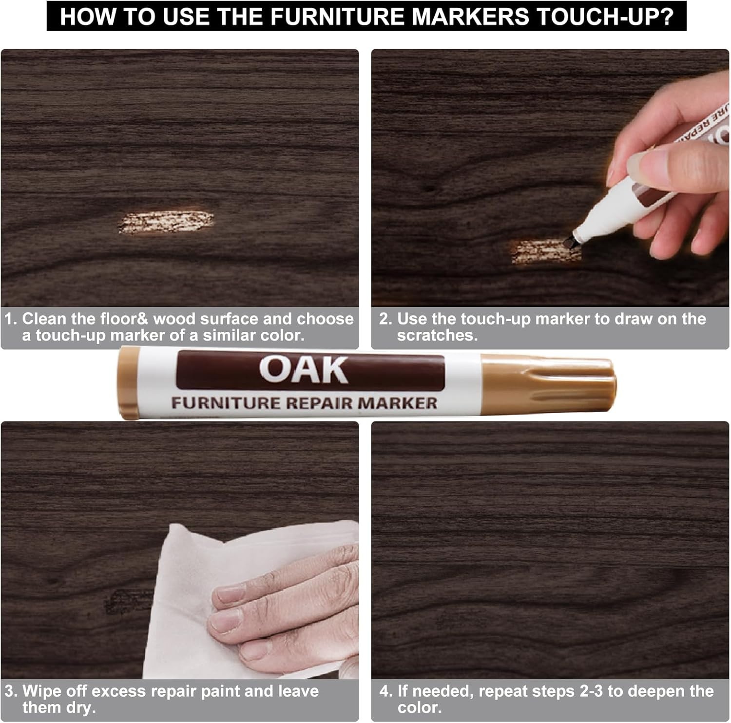 Hardwood Floor Repair Kit 11 Pcs Laminate Vinyl Floor Wax 8 Pcs Wood Furniture