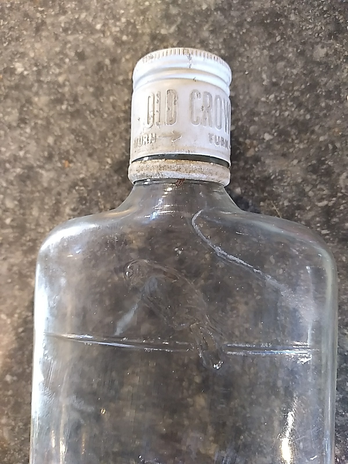 3 Vintage Liquor Bottles Empty 1/2 Pint