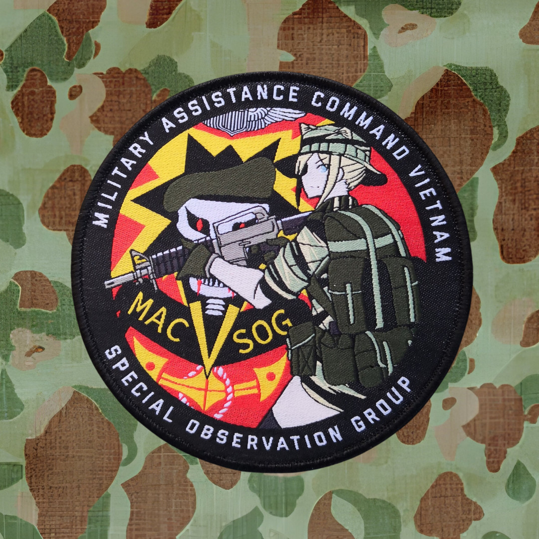 Anime Vietnam War MACV Call of Duty Girl Panzer Morale Military Airsoft Patch