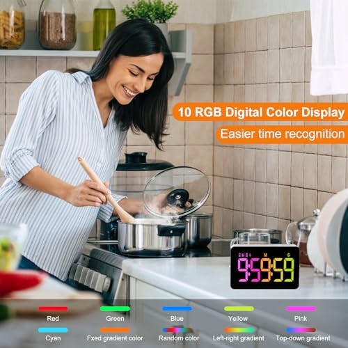 Kitchen Digital Timer, Count Down Up, Rechargeable, Vibration Mode .Rgb