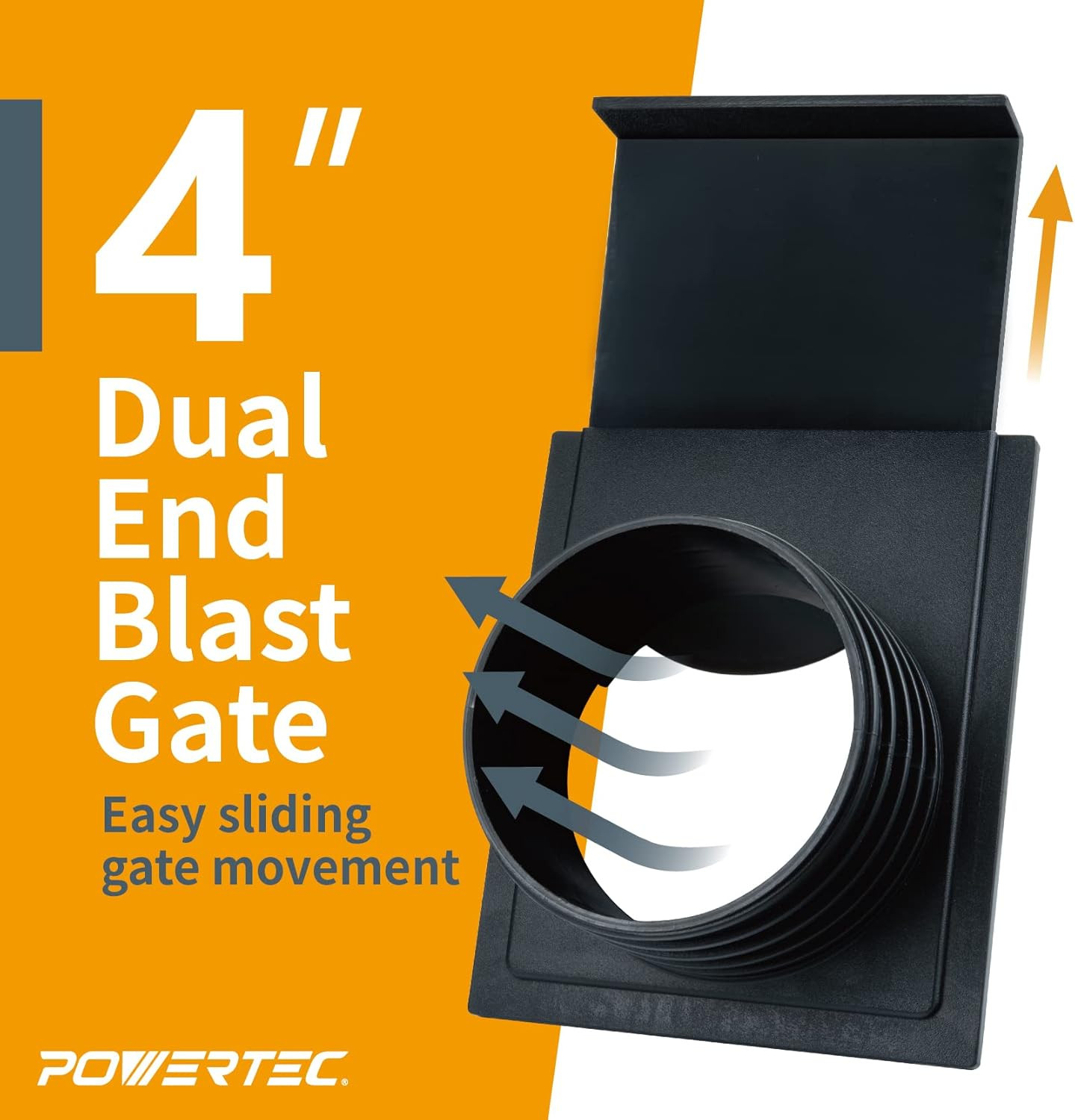 70287 4 Inch Blast Gate Dust Collection Quick Change Threaded/Non-Threaded Ends