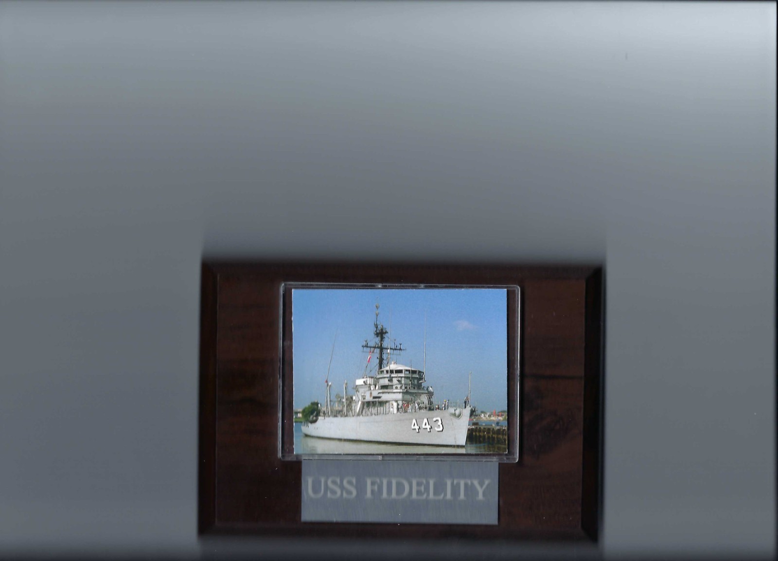 USS FIDELITY PLAQUE AM-443 NAVY US USA MINESWEEPER SHIP