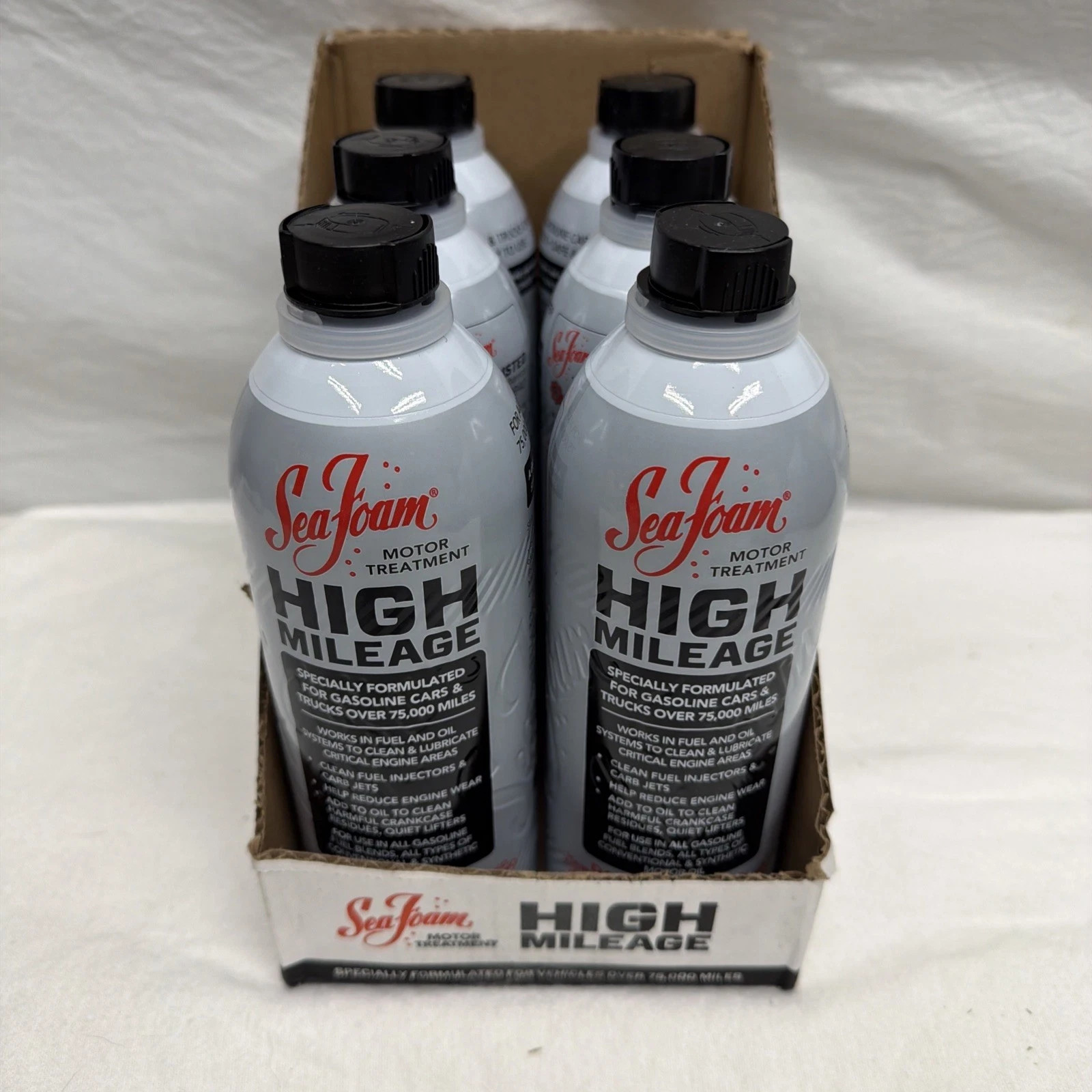 Sea Foam HM16 High Mileage Fuel Injector Cleaner 16oz HM-16 Pack of 6