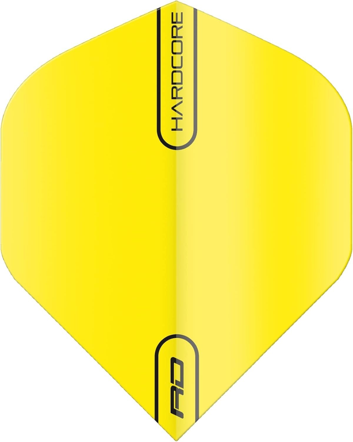 Hardcore Fluoro Yellow Extra Thick Standard Dart Flights - 5 Sets Per Pack 15...