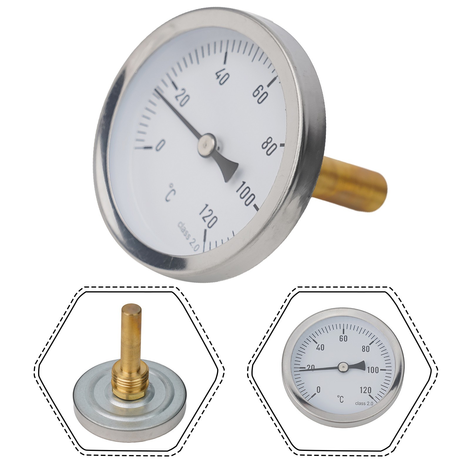 Bimetal Thermometer Thermometer Home Shop Buffer Boiler Control Temperature