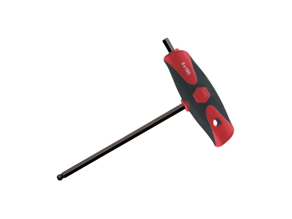 Wiha 33444 - Soft Grip Dual Drive Hex T-Handle, Chrome-V-Moly Super Tool Steel,