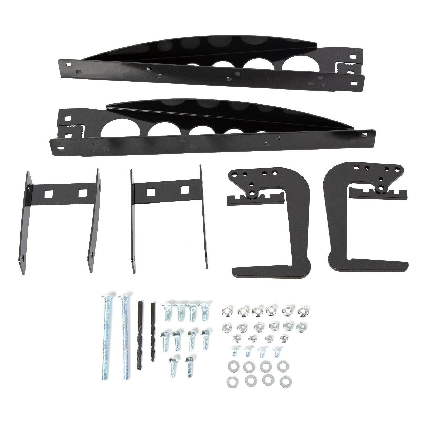 Pair RV 4" Square Rear Bumper Mounting Cargo Carrier Box Support Arms Bracket