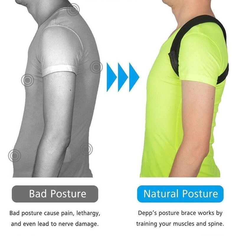 True Fit Posture Corrector Belt Adjustable Back Brace Straightener For Men Women