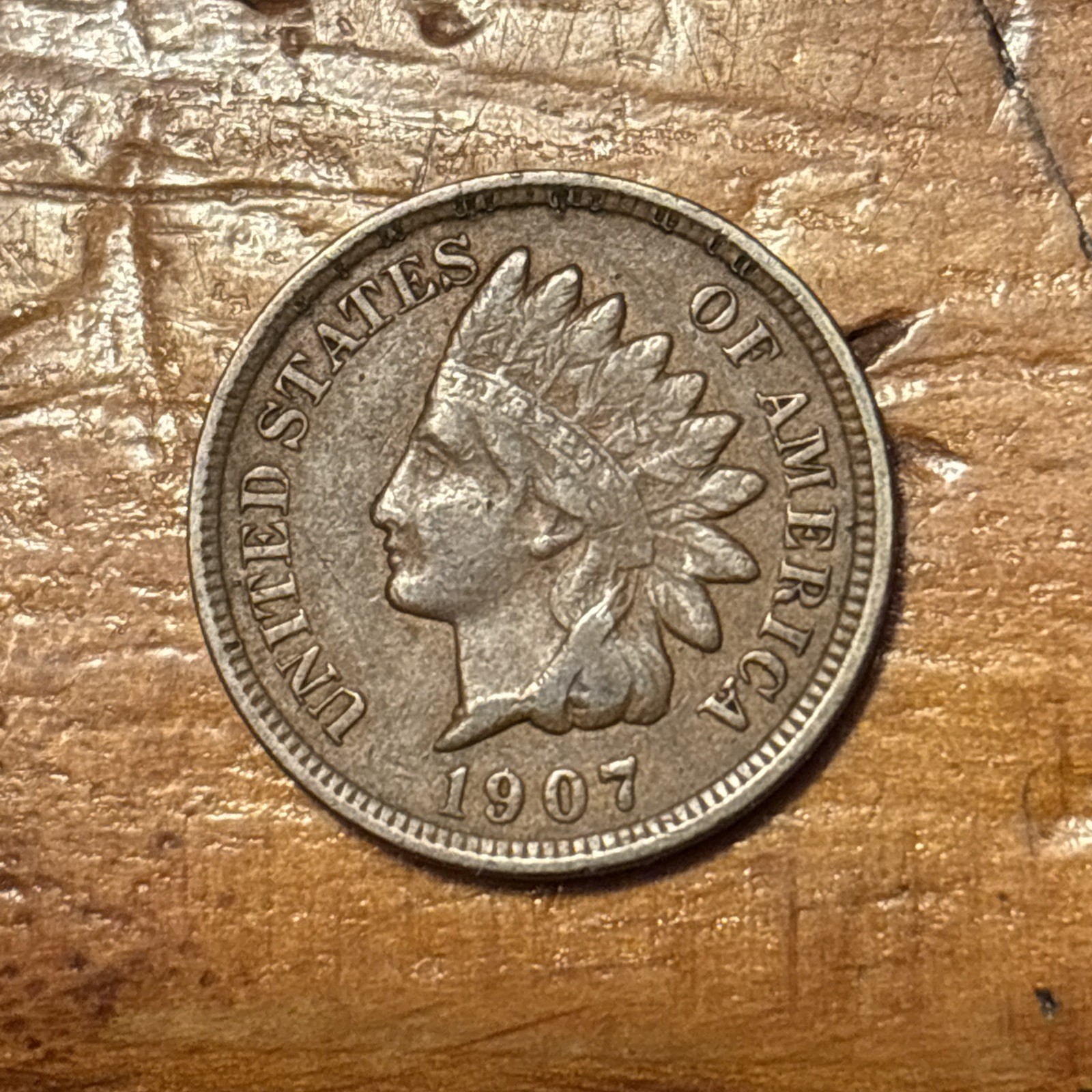 1907 1C Indian Cent