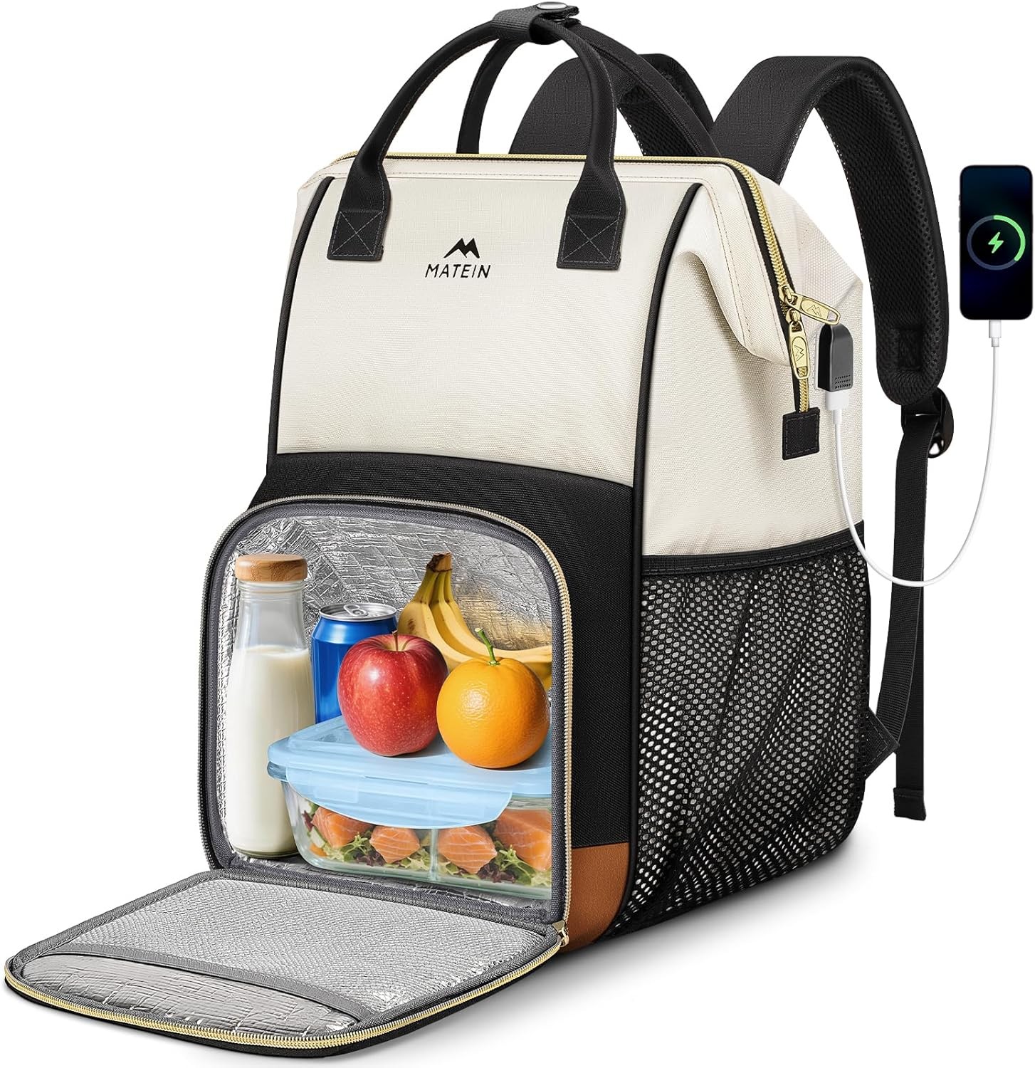 MATEIN Insulated Lunch Backpack for Women, 15.6 Inch 15.6inch, Multicolor